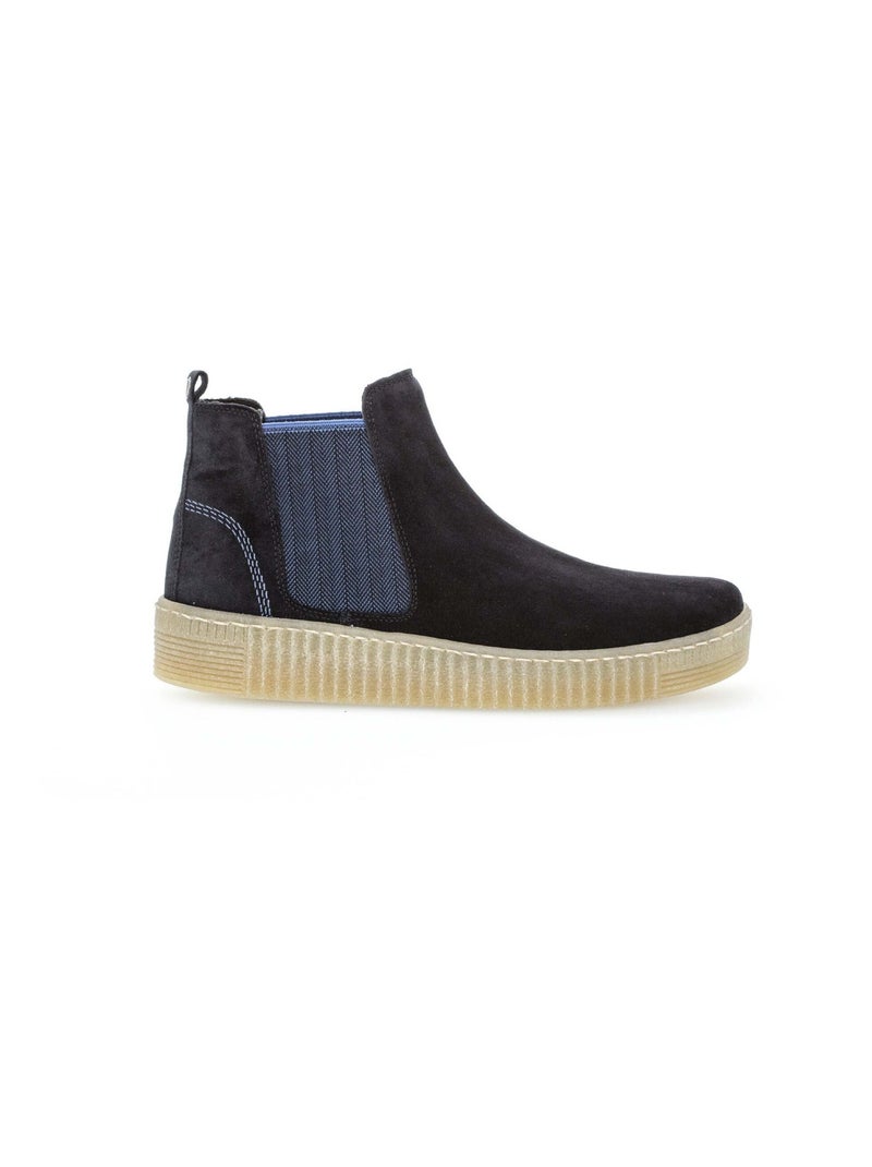 Chelsea Boots  en velours Gabor Bleu marine - Kiabi