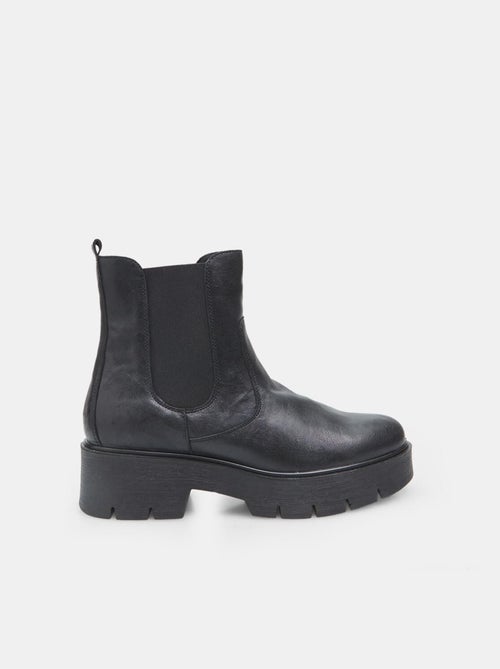 Chelsea en cuir avec semelle chunky BATA - Kiabi