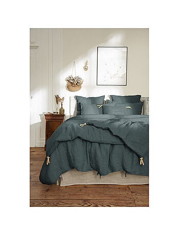 Chemin de lit & Edredon - L'effet papillon - 100% Lin lavé