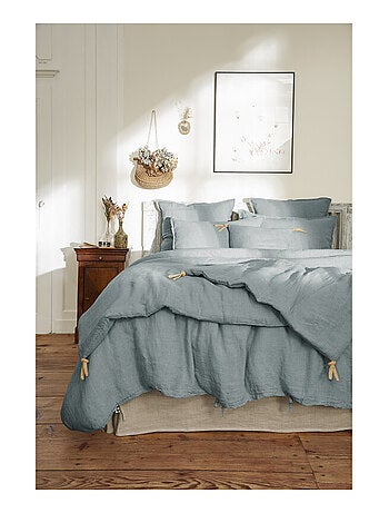 Chemin de lit & Edredon - L'effet papillon - 100% Lin lavé