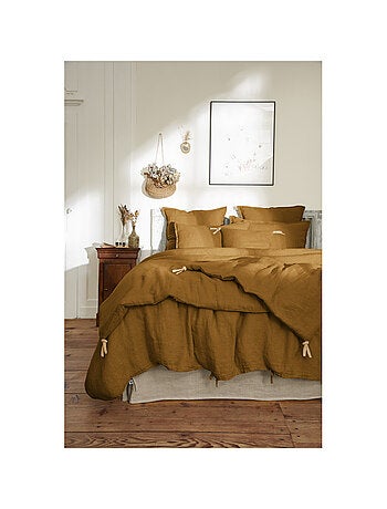 Chemin de lit & Edredon - L'effet papillon - 100% Lin lavé