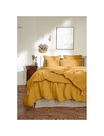 Chemin de lit & Edredon - L'effet papillon - 100% Lin lavé