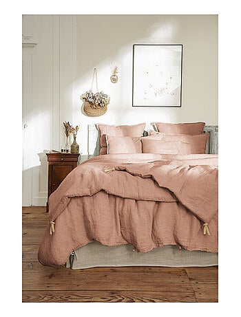 Chemin de lit & Edredon - L'effet papillon - 100% Lin lavé