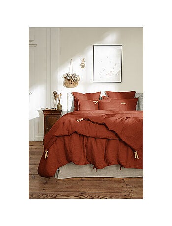 Chemin de lit & Edredon - L'effet papillon - 100% Lin lavé