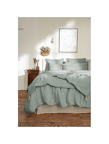 Chemin de lit & Edredon - L'effet papillon - 100% Lin lavé