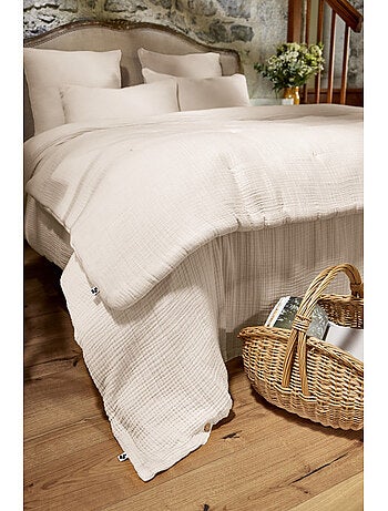 Chemin de lit & Edredon - L'effet papillon - 100% Quadruple gaze de coton 220 gr/m²