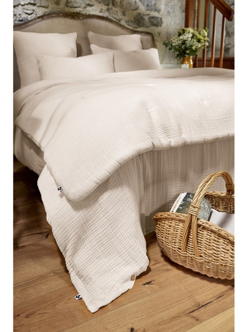 Chemin de lit & Edredon - L'effet papillon - 100% Quadruple gaze de coton 220 gr/m² - Kiabi