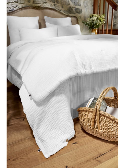Chemin de lit & Edredon - L'effet papillon - 100% Quadruple gaze de coton 220 gr/m² - Kiabi