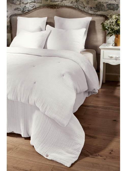 Chemin de lit & Edredon - L'effet papillon - 100% Quadruple gaze de coton 220 gr/m² - Kiabi