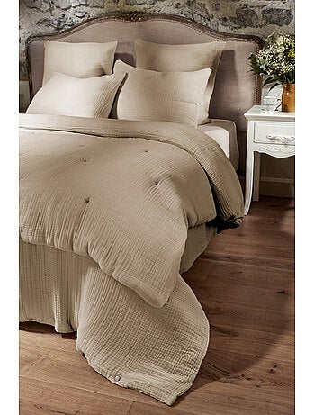 Chemin de lit & Edredon - L'effet papillon - 100% Quadruple gaze de coton 220 gr/m²