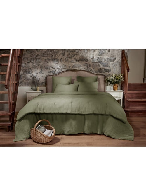 Chemin de lit & Edredon - L'effet papillon - 100% Quadruple gaze de coton 220 gr/m² - Kiabi