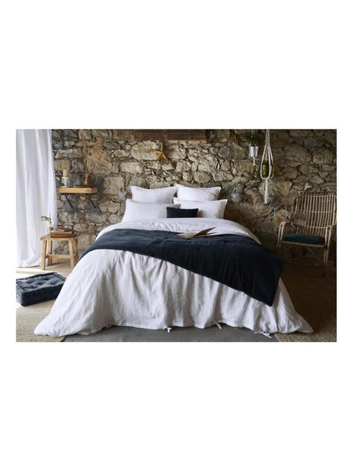 Chemin de lit & Edredon - L'effet papillon - 100% Velours de coton - Kiabi