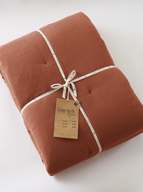 Chemin de lit & Edredon - L'effet papillon - Coton - Kiabi