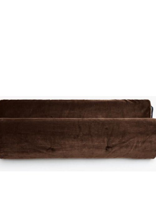 Chemin de lit velours "Isilde" Vent du sud - Bronze - 70 x 240 cm - Kiabi