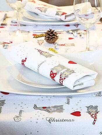 Chemin de table coton 190gr m² motifs LUTIN