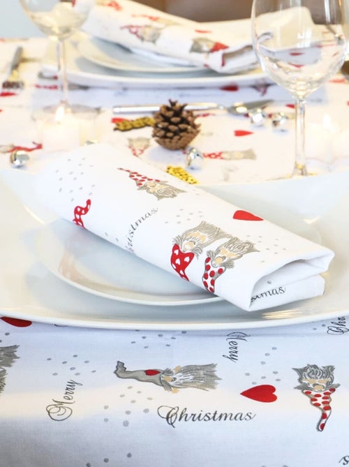 Chemin de table coton 190gr m² motifs LUTIN - Kiabi