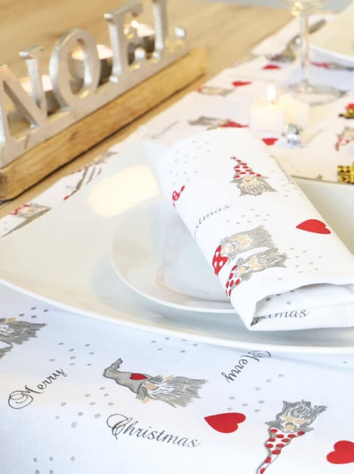 Chemin de table coton 190gr m² motifs LUTIN - Kiabi