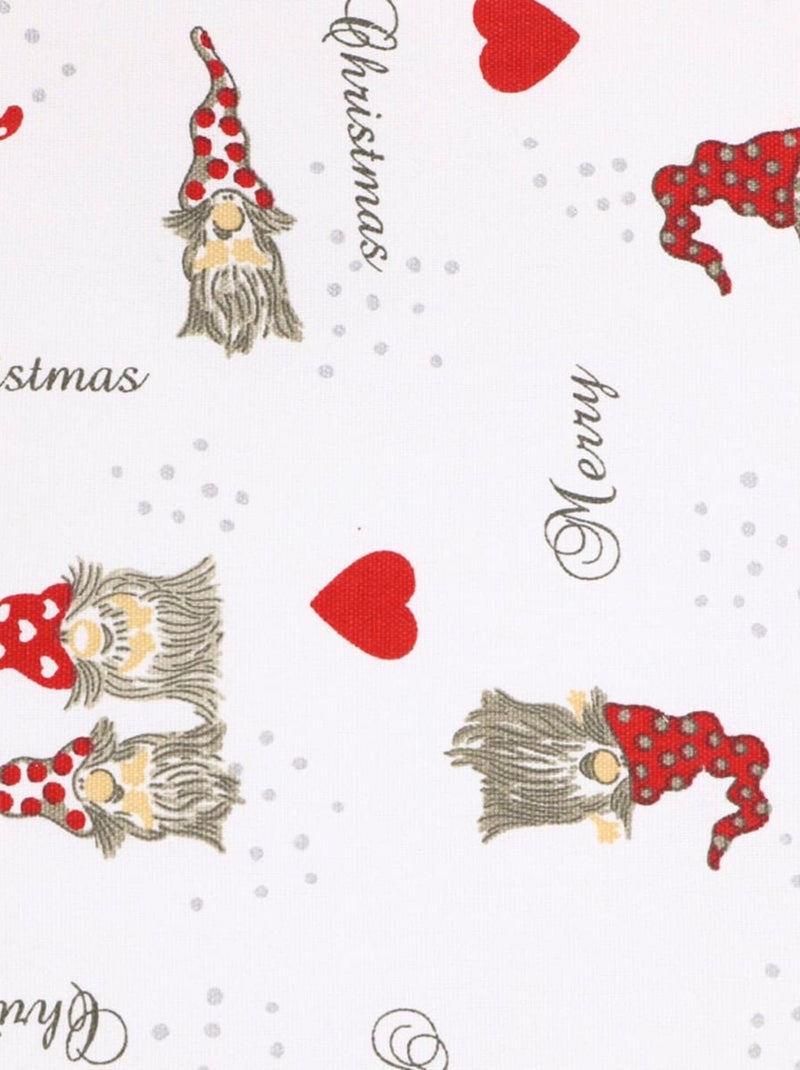 Chemin de table coton 190gr m² motifs LUTIN Blanc - Kiabi