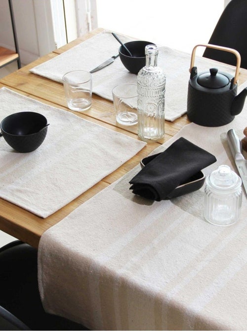 Chemin de table coton épais Rustique - Kiabi