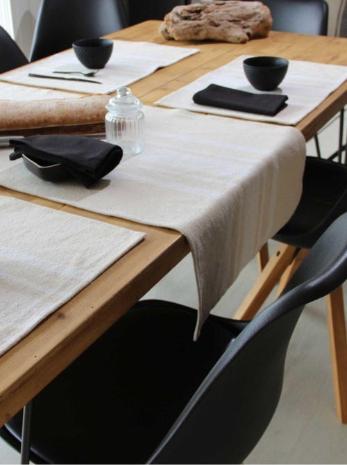 Chemin de table coton épais Rustique - Kiabi