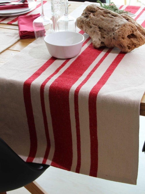 Chemin de table coton épais Rustique - Kiabi