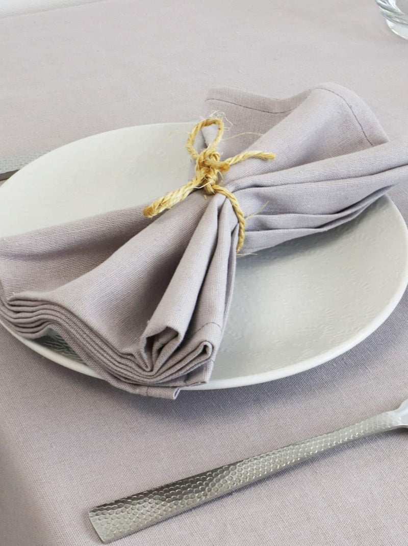 Chemin de table coton lin METIS Gris - Kiabi