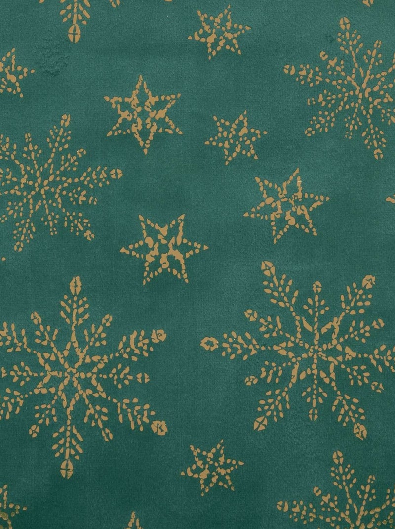 Chemin de table de Noël imprimé flocon Vert - Kiabi