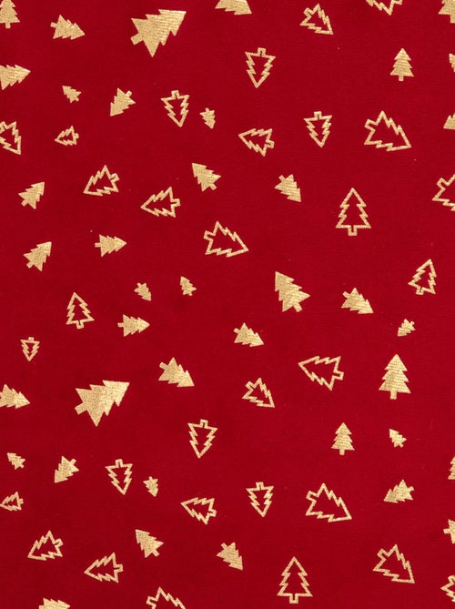 Chemin de table de Noël imprimé sapin effet velours - Kiabi