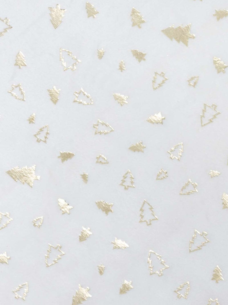 Chemin de table de Noël Sapin effet velours Blanc - Kiabi