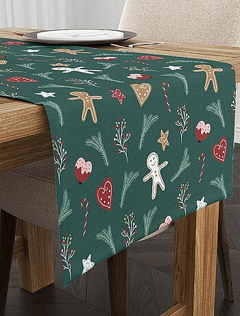 Chemin de table en coton Noël