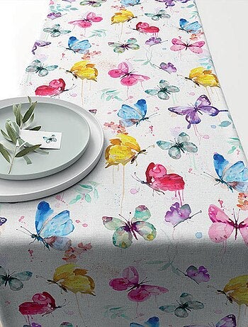 Chemin de table en coton Papillons