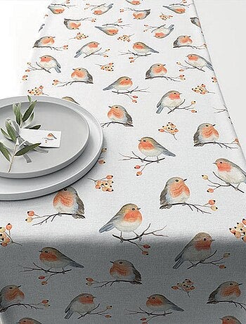Chemin de table en coton robin family