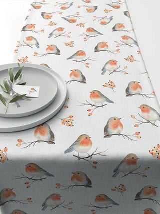 Chemin de table en coton robin family