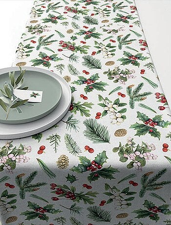 Chemin de table en coton Verdure d'hiver