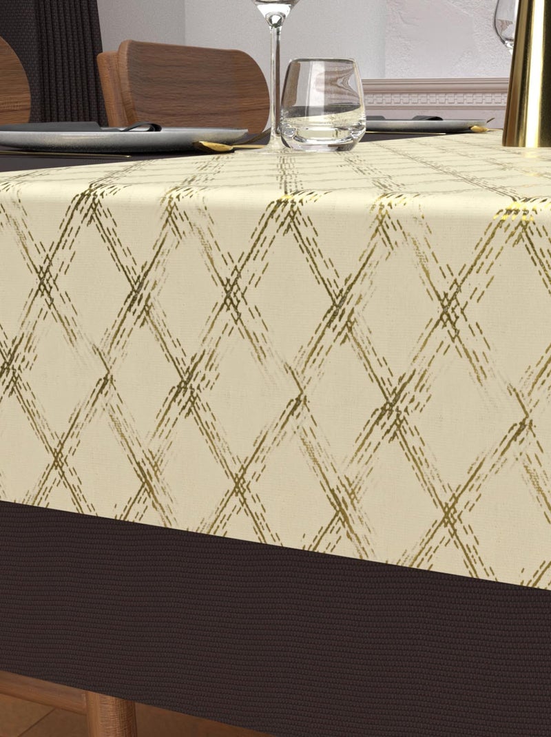 Chemin de table festif en pur coton 40x180 cm CELESTE, par Soleil d'Ocre Doré/or - Kiabi