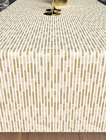 Chemin de table festif imprimé GOLD, par Soleil d'Ocre