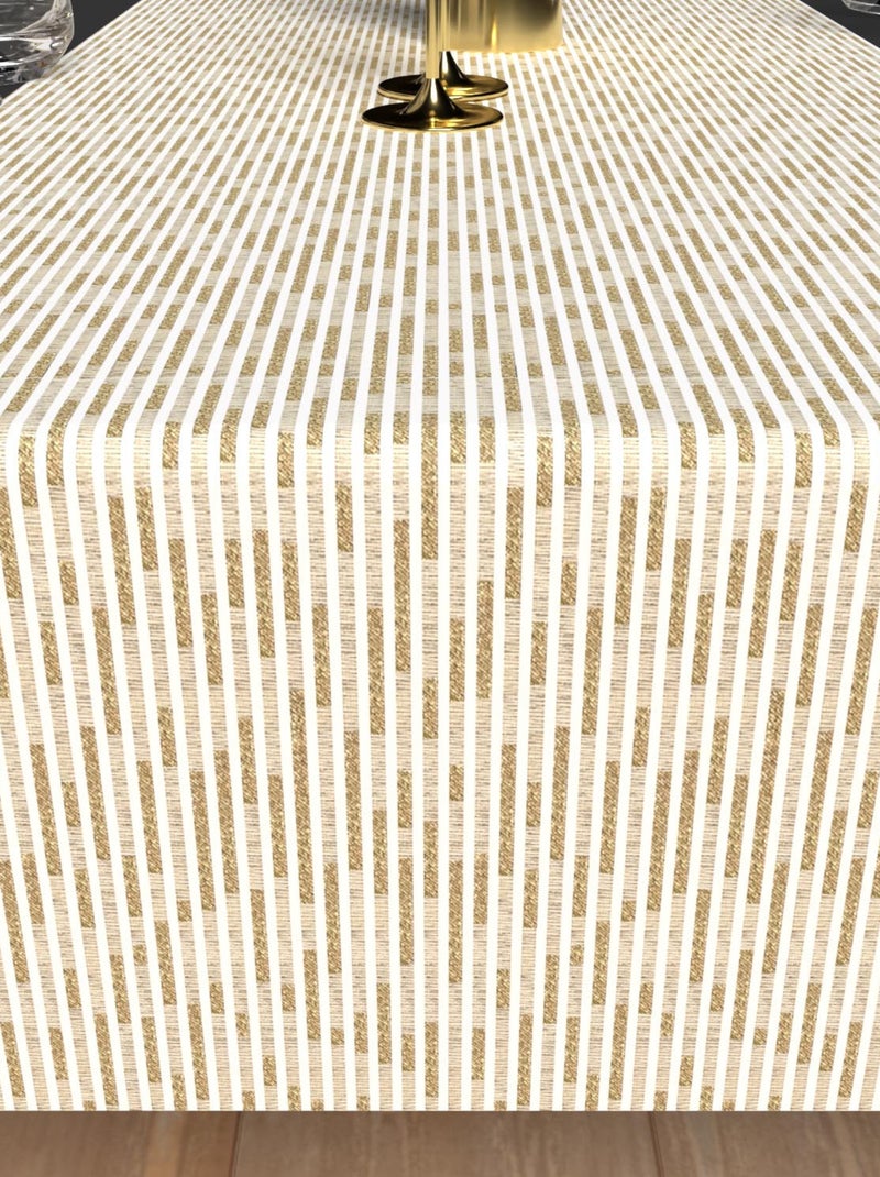 Chemin de table festif imprimé GOLD, par Soleil d'Ocre Blanc - Kiabi