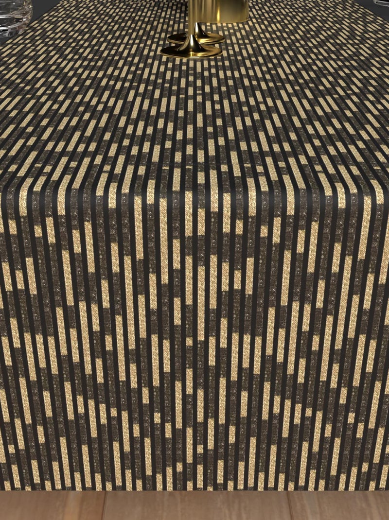 Chemin de table festif imprimé GOLD, par Soleil d'Ocre Noir - Kiabi