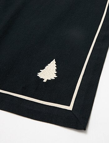 Chemin de table imprimé Noël en coton 36x180 cm