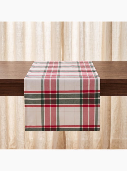 Chemin de table noël tartan tissé, fil doré, coton - gamusi. - Kiabi Chemin de table noël tartan tissé, fil doré, coton - gamusi. - Kiabi
