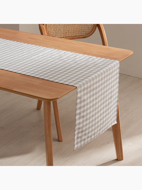 Chemin de table rectangulaire en coton à carreaux vichy, résistant à l'eau - gamusi. - Kiabi