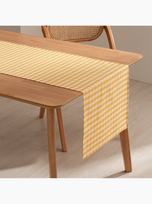 Chemin de table rectangulaire en coton à carreaux vichy, résistant à l'eau - gamusi. - Kiabi