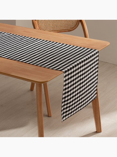 Chemin de table rectangulaire en coton à carreaux vichy, résistant à l'eau - gamusi. - Kiabi