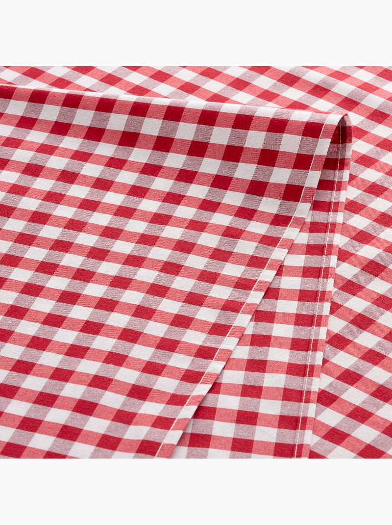Chemin de table rectangulaire en coton à carreaux vichy, résistant à l'eau - gamusi. Rouge - Kiabi