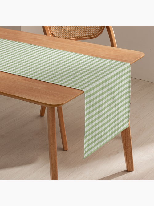 Chemin de table rectangulaire en coton à carreaux vichy, résistant à l'eau - gamusi. - Kiabi