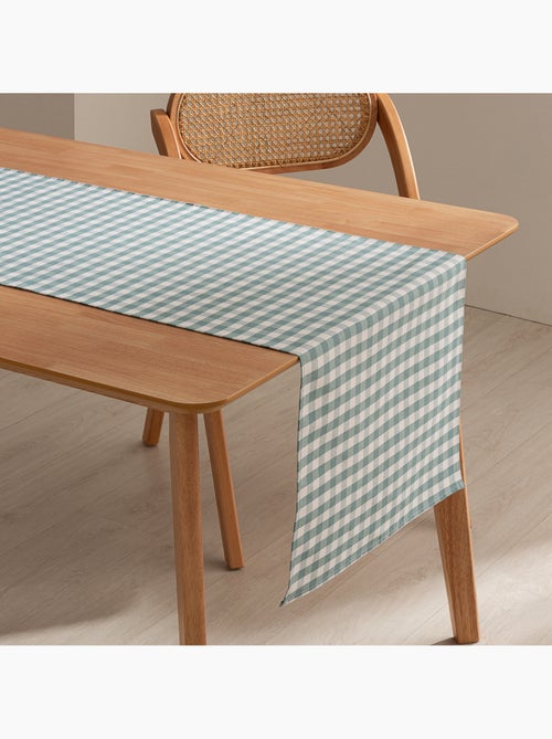 Chemin de table rectangulaire en coton à carreaux vichy, résistant à l'eau - gamusi. - Kiabi