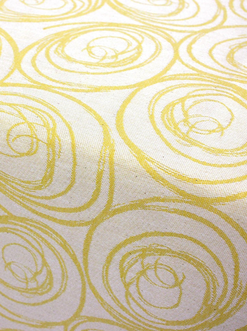 Chemin de table SPIRALE Jacquard Jaune - Kiabi