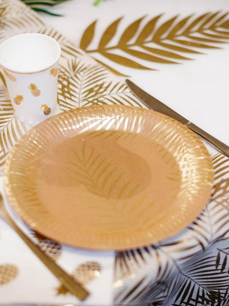 Chemin de table Tropi Chic palmier Doré/or - Kiabi