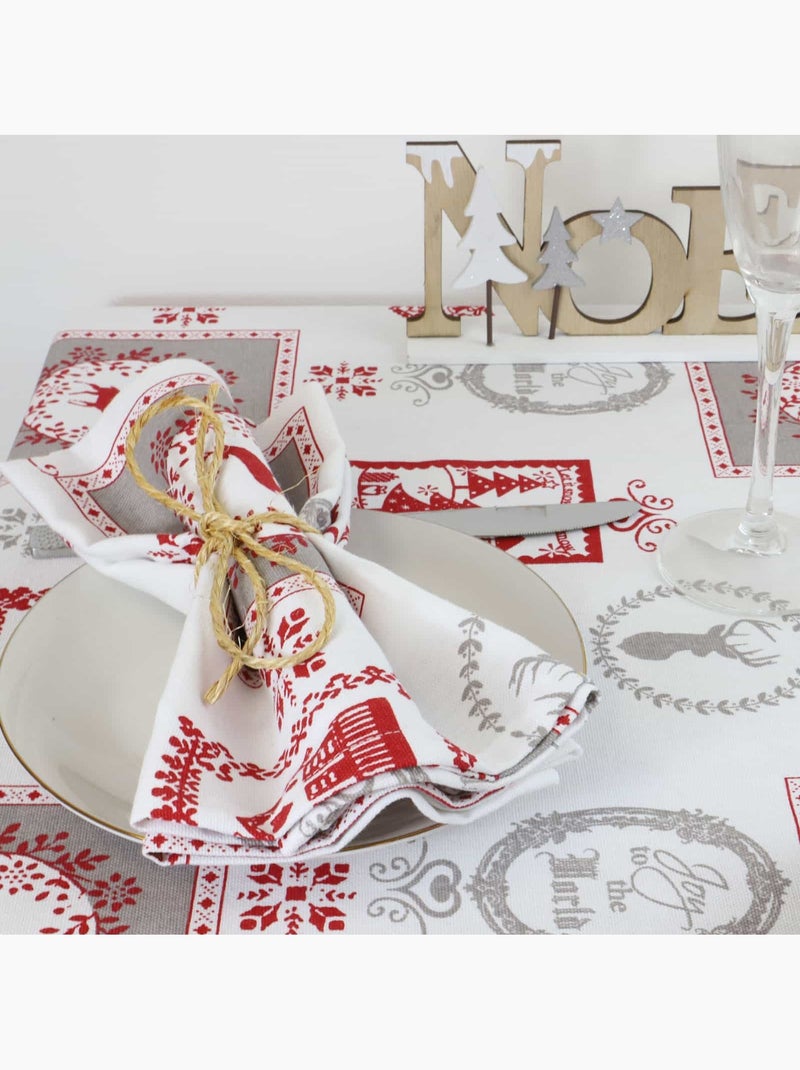 Chemin de table winter – esprit chalet montagne Blanc - Kiabi