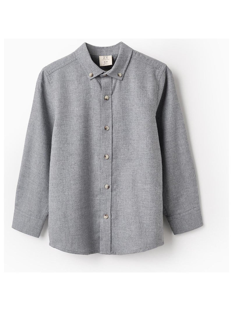 Chemise 100% coton, doux ISTANBUL Gris - Kiabi
